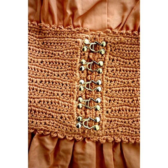 Derek Lam 10 Crosby Women's Sz 00 Peach Antara Cotton A-Line Midi Dress - Picture 9 of 13